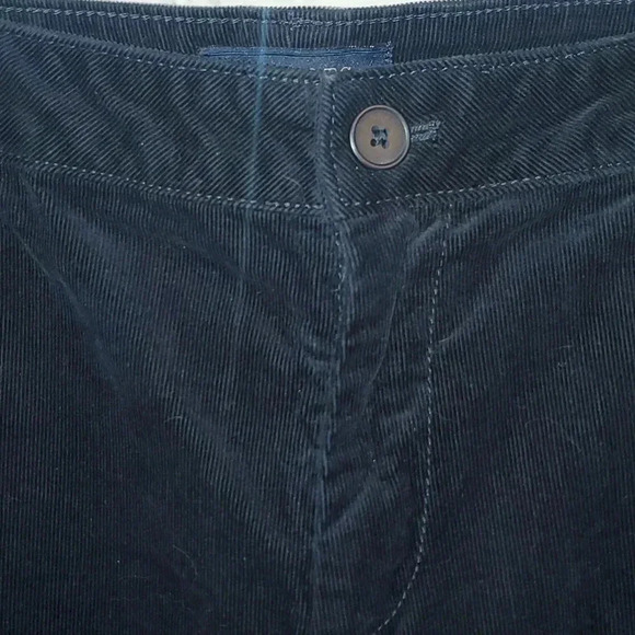 Talbots Corduroy Straight Leg Pant w Stretch Size 14 Dark Blue - Picture 2 of 13
